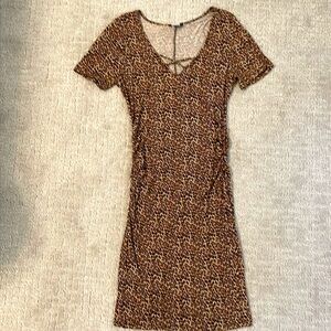 Venus leopard ruched dress